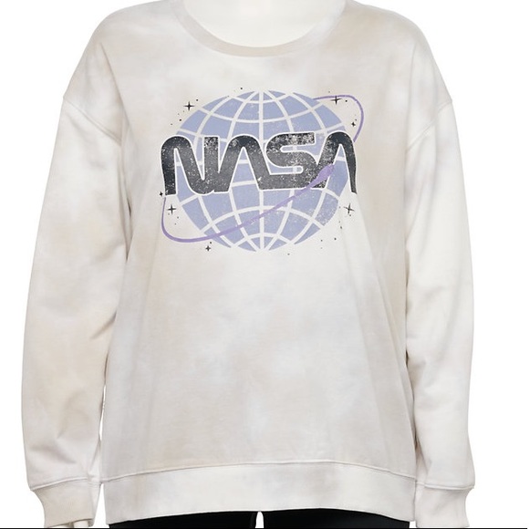 Juniors'Tie Dye NASA Fleece Pullover New - Picture 1 of 2